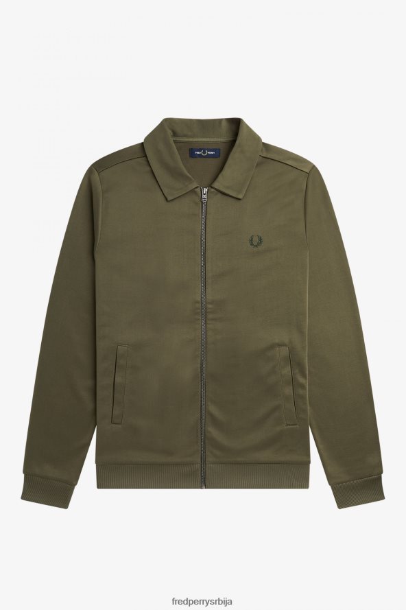 одећу рс Fred Perry мушкарци јакна са патент затварачем једнолично зелено 68TD6P23