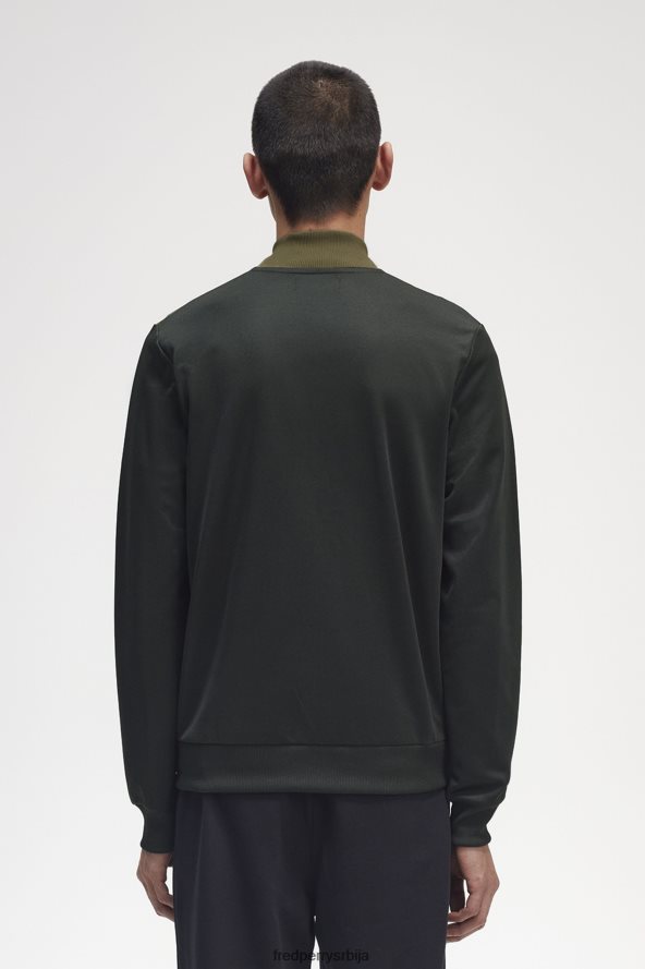 одећу рс Fred Perry мушкарци абсртацт колор блок јакна једнолично зелено 68TD6P24