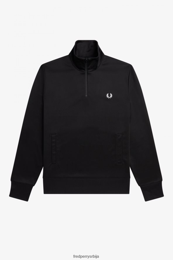 одећу рс Fred Perry мушкарци јакна са брендираним крагном црн 68TD6P25