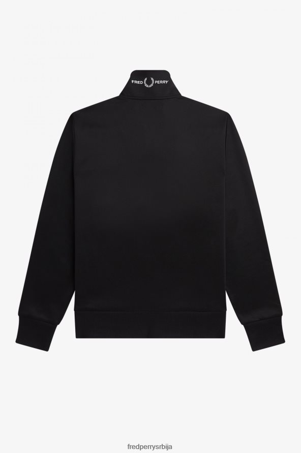 одећу рс Fred Perry мушкарци јакна са брендираним крагном црн 68TD6P25