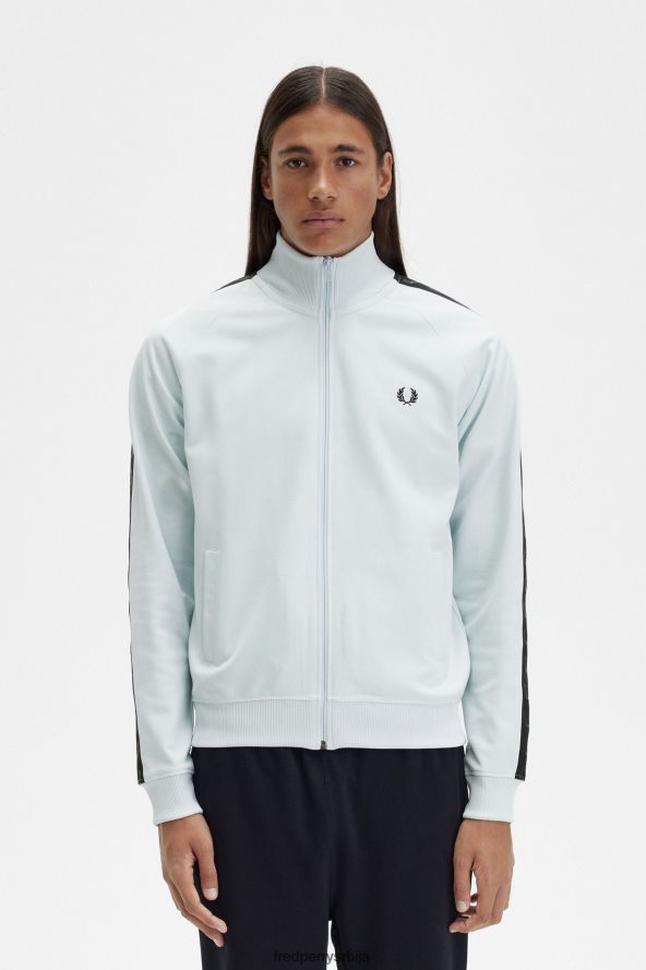 одећу рс Fred Perry мушкарци јакна за стазу са траком у тону светло лед/црно 68TD6P5