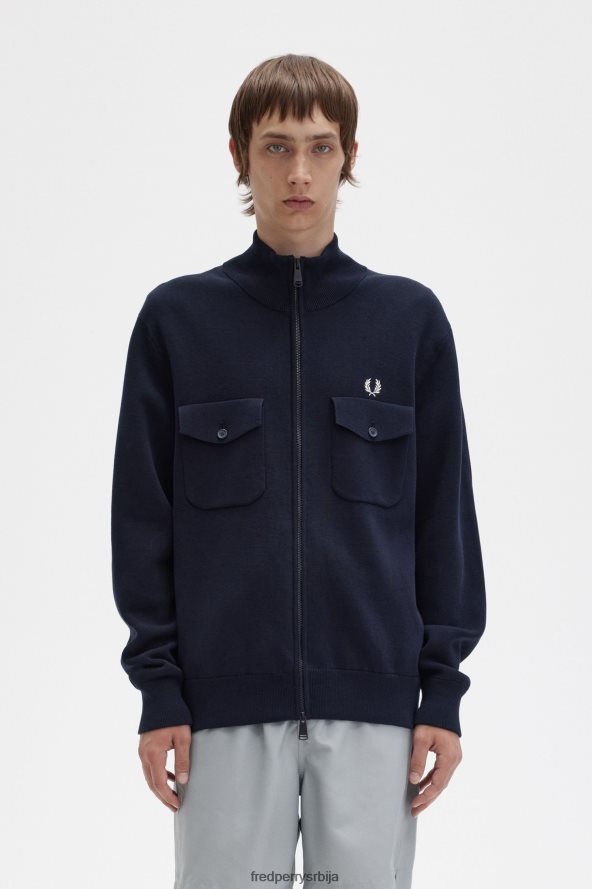 одећу рс Fred Perry мушкарци плетена јакна морнарица 68TD6P6
