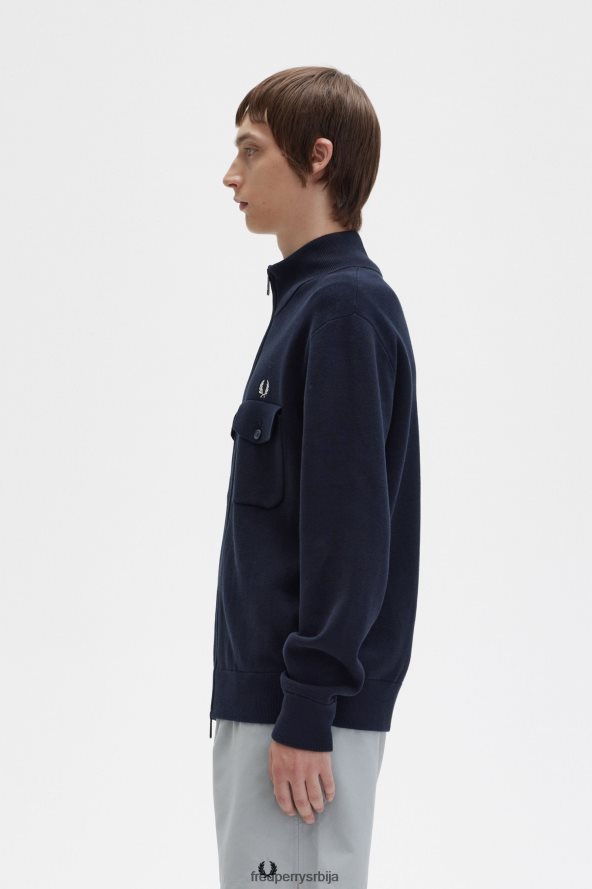 одећу рс Fred Perry мушкарци плетена јакна морнарица 68TD6P6
