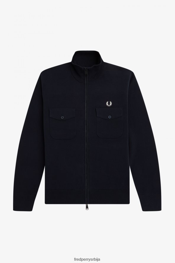 одећу рс Fred Perry мушкарци плетена јакна морнарица 68TD6P6
