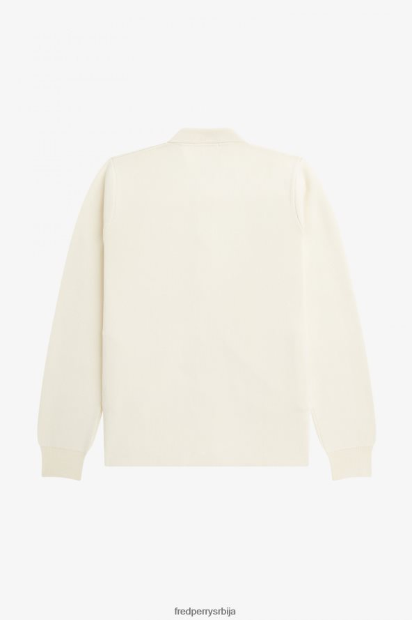 одећу рс Fred Perry мушкарци дугме кроз плетену кошуљу ецру 68TD6P440