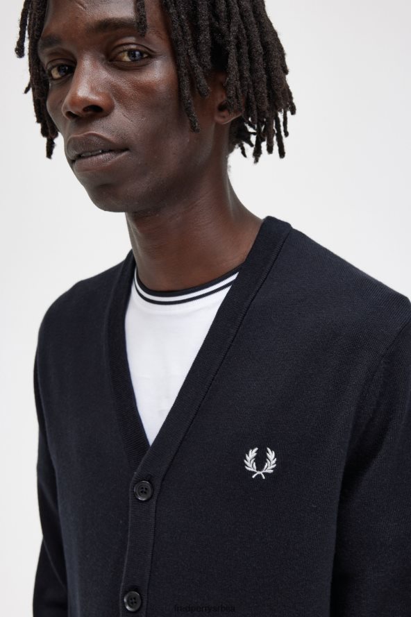 одећу рс Fred Perry мушкарци класични кардиган црн 68TD6P445