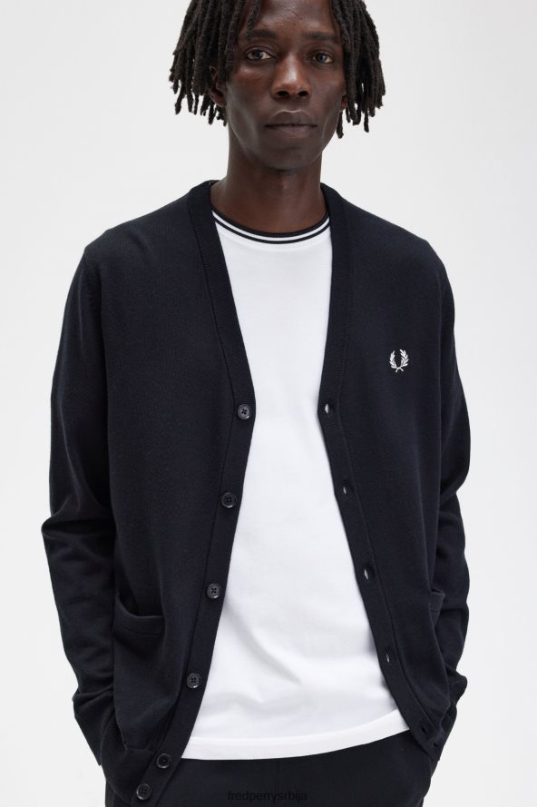 одећу рс Fred Perry мушкарци класични кардиган црн 68TD6P445