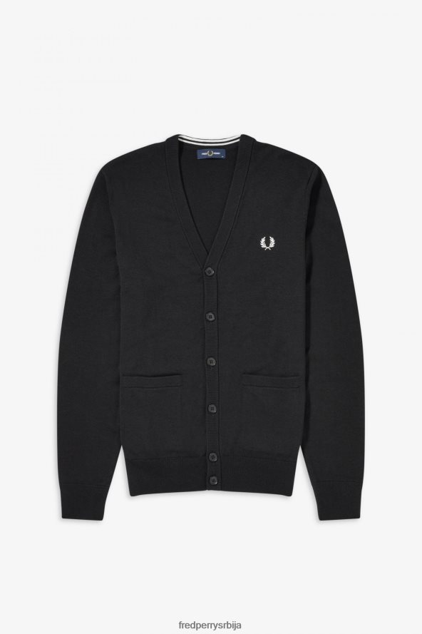 одећу рс Fred Perry мушкарци класични кардиган црн 68TD6P445
