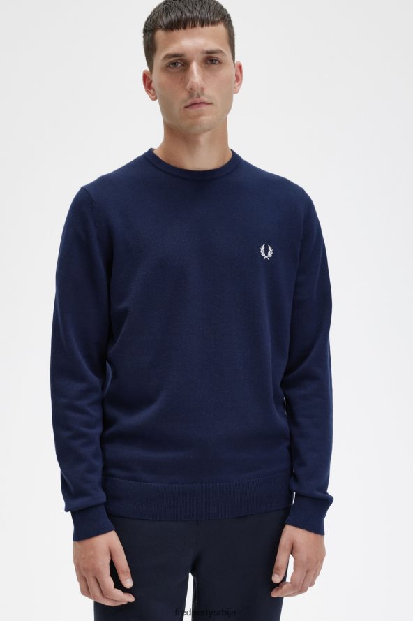 одећу рс Fred Perry мушкарци класични џемпер са овратником морнарица 68TD6P451