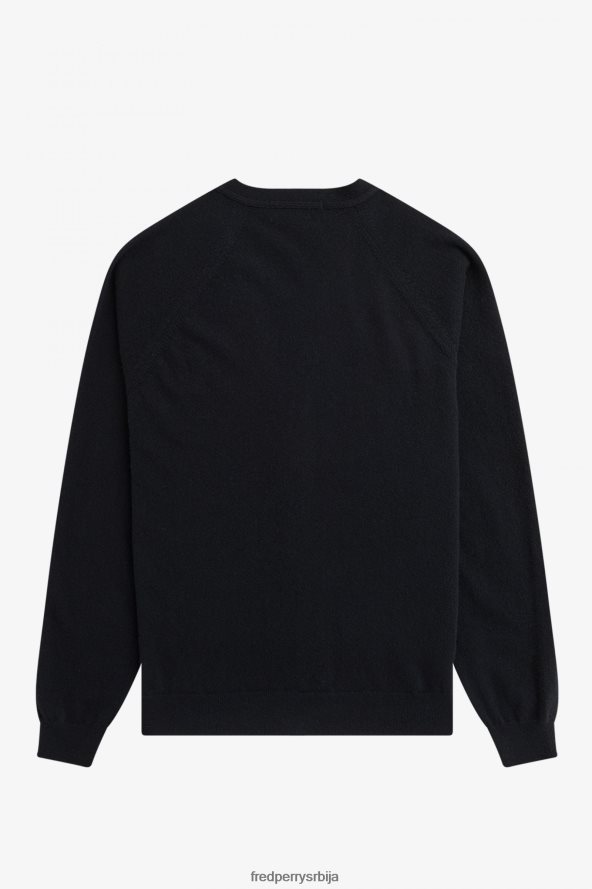 одећу рс Fred Perry мушкарци кардиган од јагњеће вуне црно/шампањац 68TD6P457