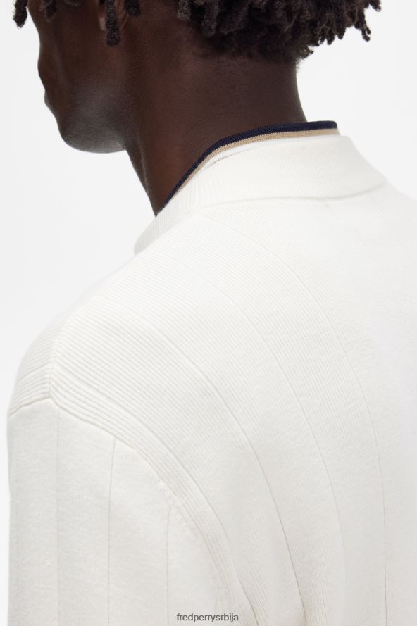 одећу рс Fred Perry мушкарци џемпер са округлим изрезом у тону ецру 68TD6P464