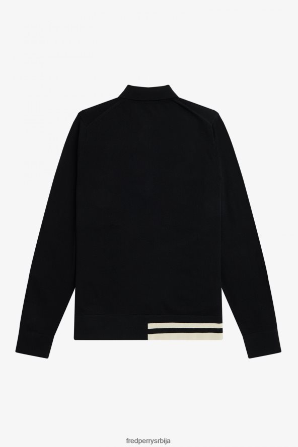 одећу рс Fred Perry мушкарци плетена кошуља са полу патентним затварачем овсена каша 68TD6P467