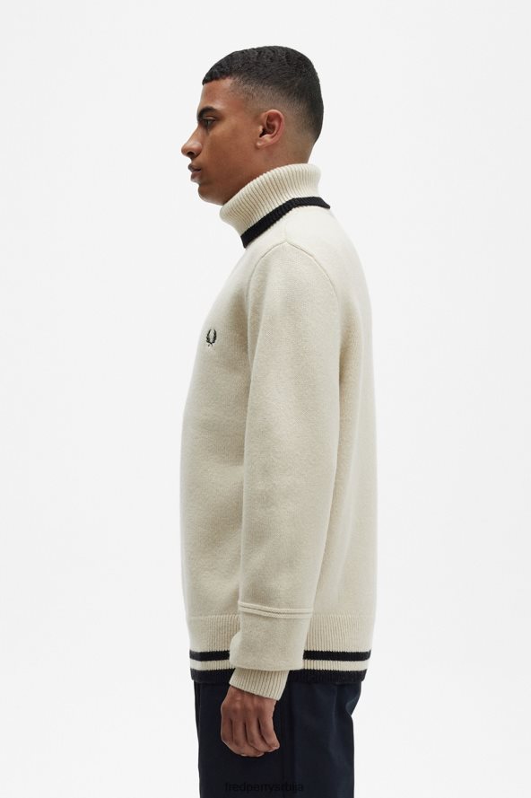 одећу рс Fred Perry мушкарци џемпер са роло вратом црн 68TD6P475