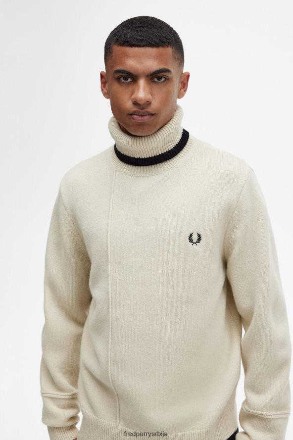 одећу рс Fred Perry мушкарци џемпер са роло вратом црн 68TD6P475