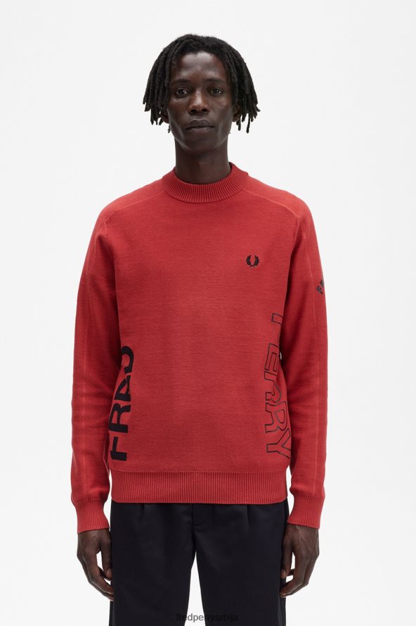 одећу рс Fred Perry мушкарци џемпер са графичким штампаним панелима опрано црвено 68TD6P476 одећу рс Fred Perry мушкарци џемпер са графичким штампаним панелима опрано црвено 68TD6P476