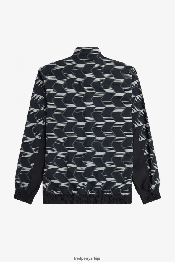 одећу рс Fred Perry мушкарци јакна са шеврон пругама црн 68TD6P34