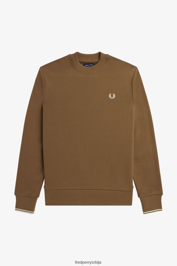 одећу рс Fred Perry мушкарци дуксерица са великим изрезом осенченог камена 68TD6P36