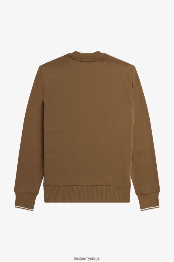 одећу рс Fred Perry мушкарци дуксерица са великим изрезом осенченог камена 68TD6P36