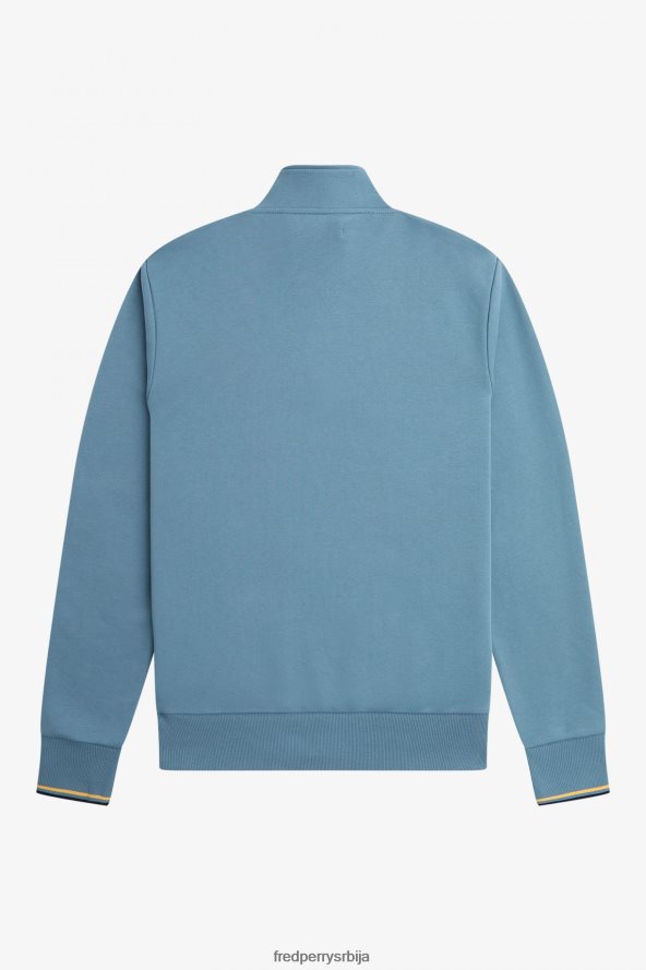 одећу рс Fred Perry мушкарци дукс са полу рајсфершлусом пепељасто плаво 68TD6P38