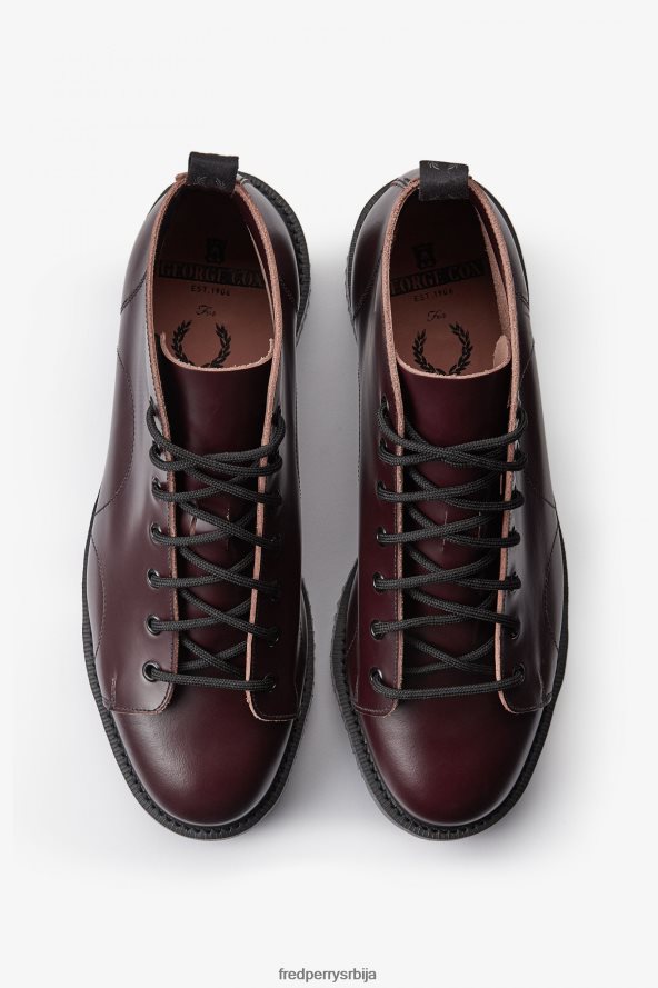 обућа рс Fred Perry мушкарци кожне мајмунске чизме воловска крв 68TD6P186