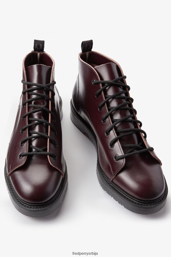 обућа рс Fred Perry мушкарци кожне мајмунске чизме воловска крв 68TD6P186