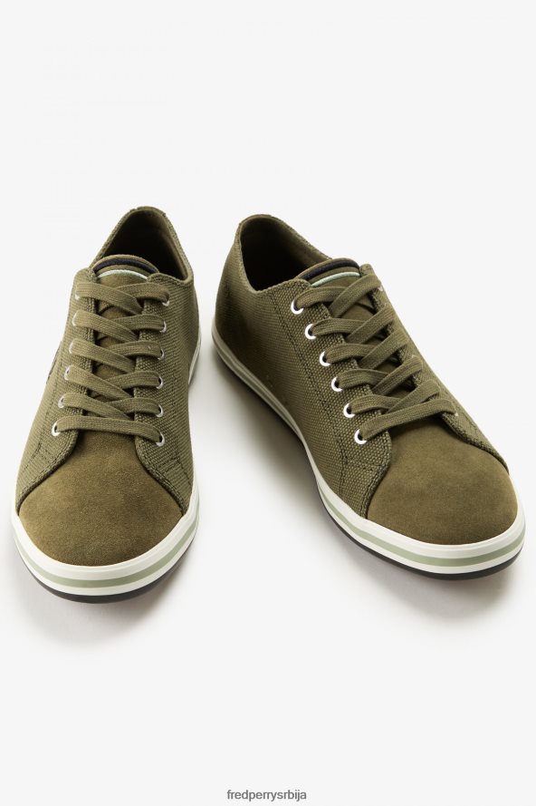 обућа рс Fred Perry мушкарци кингстон једнолично зелено 68TD6P197