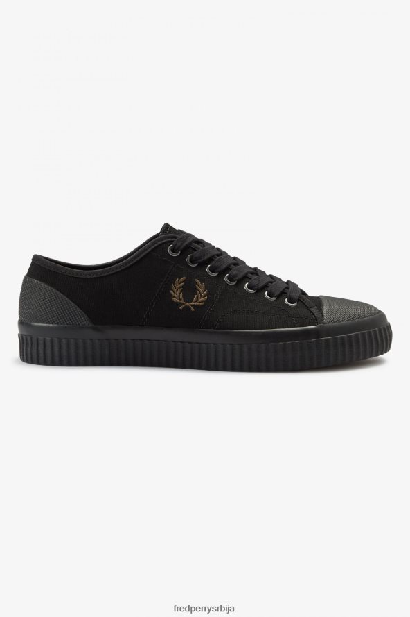 обућа рс Fred Perry мушкарци лов хугхес црни/кречњак 68TD6P199
