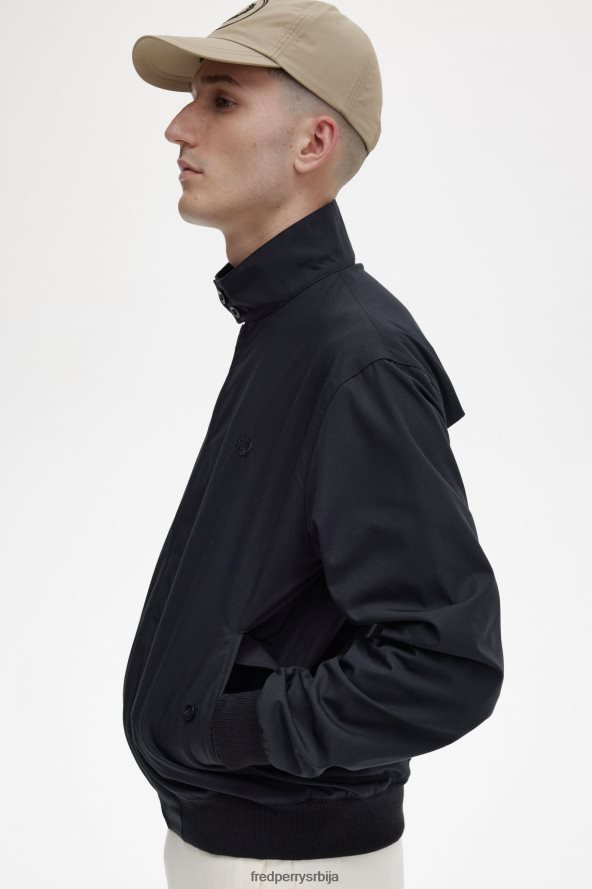 одећу рс Fred Perry мушкарци харрингтон јакна црн 68TD6P233