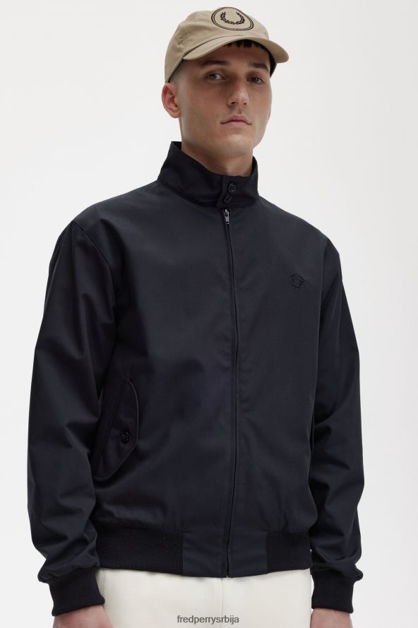 одећу рс Fred Perry мушкарци харрингтон јакна црн 68TD6P233
