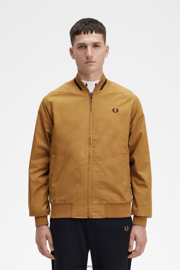одећу рс Fred Perry мушкарци тениски бомбер јакна тамна карамела 68TD6P235