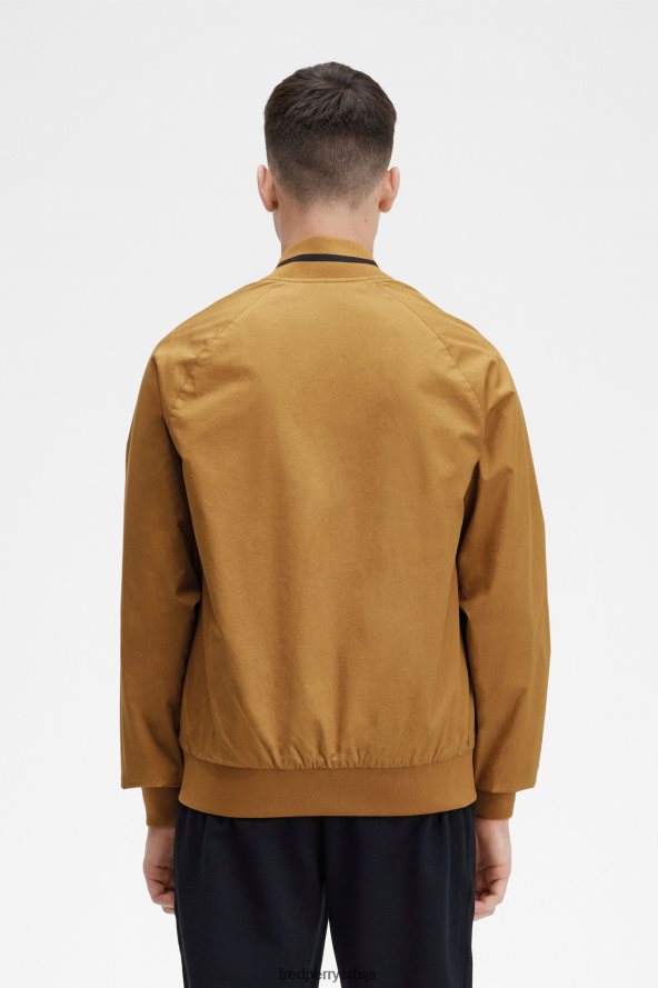 одећу рс Fred Perry мушкарци тениски бомбер јакна тамна карамела 68TD6P235