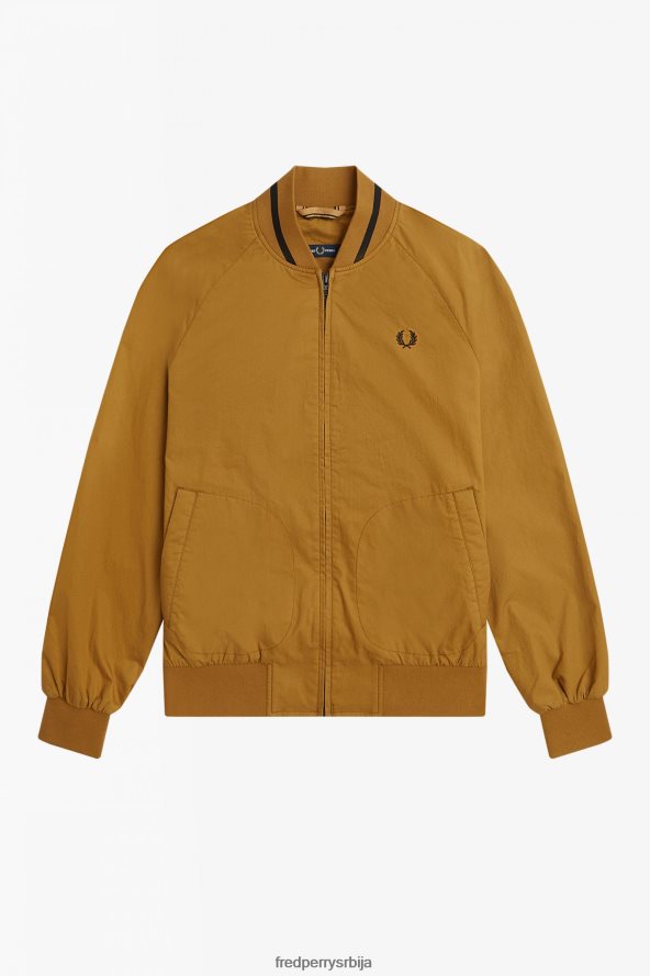 одећу рс Fred Perry мушкарци тениски бомбер јакна тамна карамела 68TD6P235
