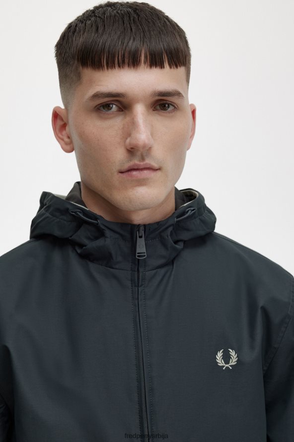 одећу рс Fred Perry мушкарци брентхам јакна са капуљачом ноћно зелено 68TD6P238