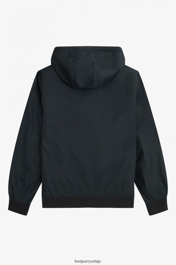 одећу рс Fred Perry мушкарци брентхам јакна са капуљачом ноћно зелено 68TD6P238