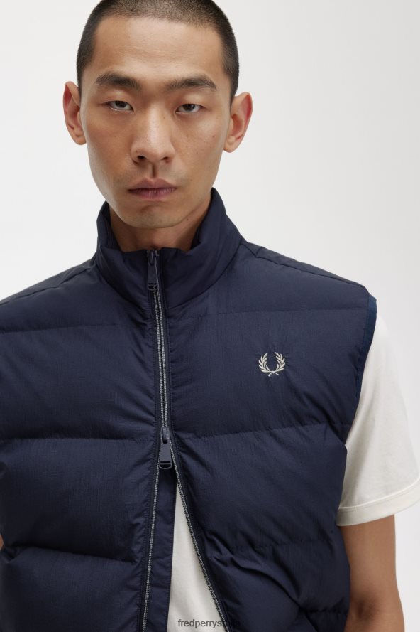одећу рс Fred Perry мушкарци изоловани гилет морнарица 68TD6P246