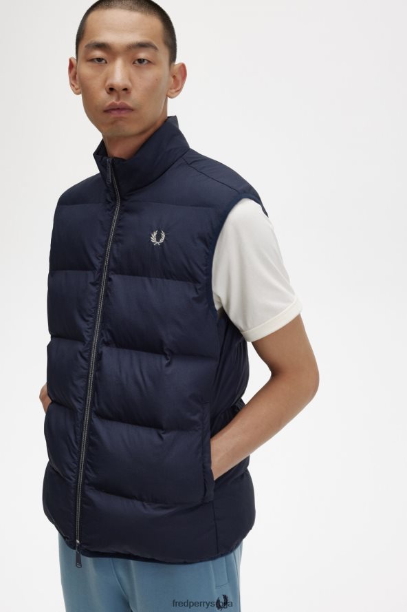 одећу рс Fred Perry мушкарци изоловани гилет морнарица 68TD6P246