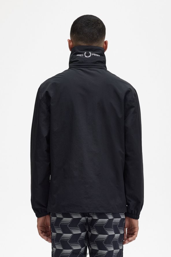 одећу рс Fred Perry мушкарци џепни џеп са патент затварачем црн 68TD6P249