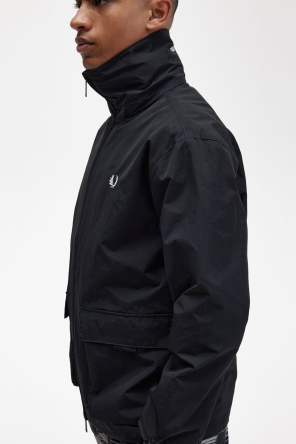 одећу рс Fred Perry мушкарци џепни џеп са патент затварачем црн 68TD6P249