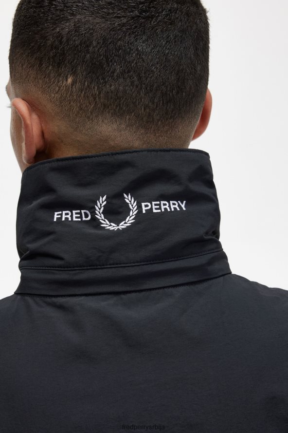 одећу рс Fred Perry мушкарци џепни џеп са патент затварачем црн 68TD6P249