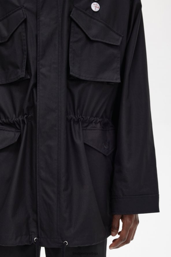 одећу рс Fred Perry мушкарци помоћна јакна црн 68TD6P252