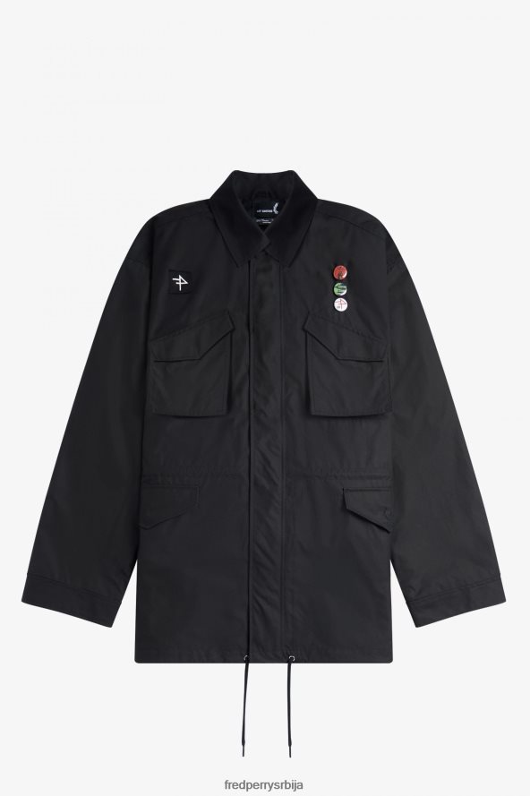 одећу рс Fred Perry мушкарци помоћна јакна црн 68TD6P252